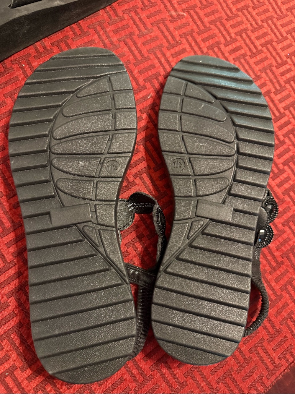 Andiamo Black Beaded T-Strap Sandals - Picture 3 of 3